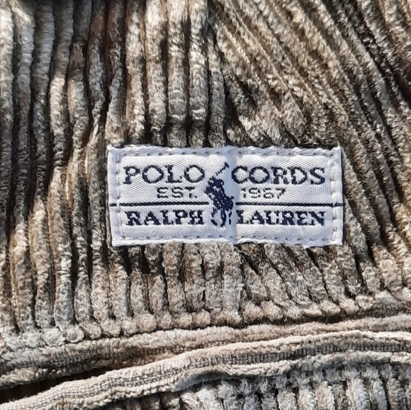 Polo Ralph Lauren Pants Mens 36x34 Brown Corduroy Pleated Preppy Classic - Picture 5 of 16